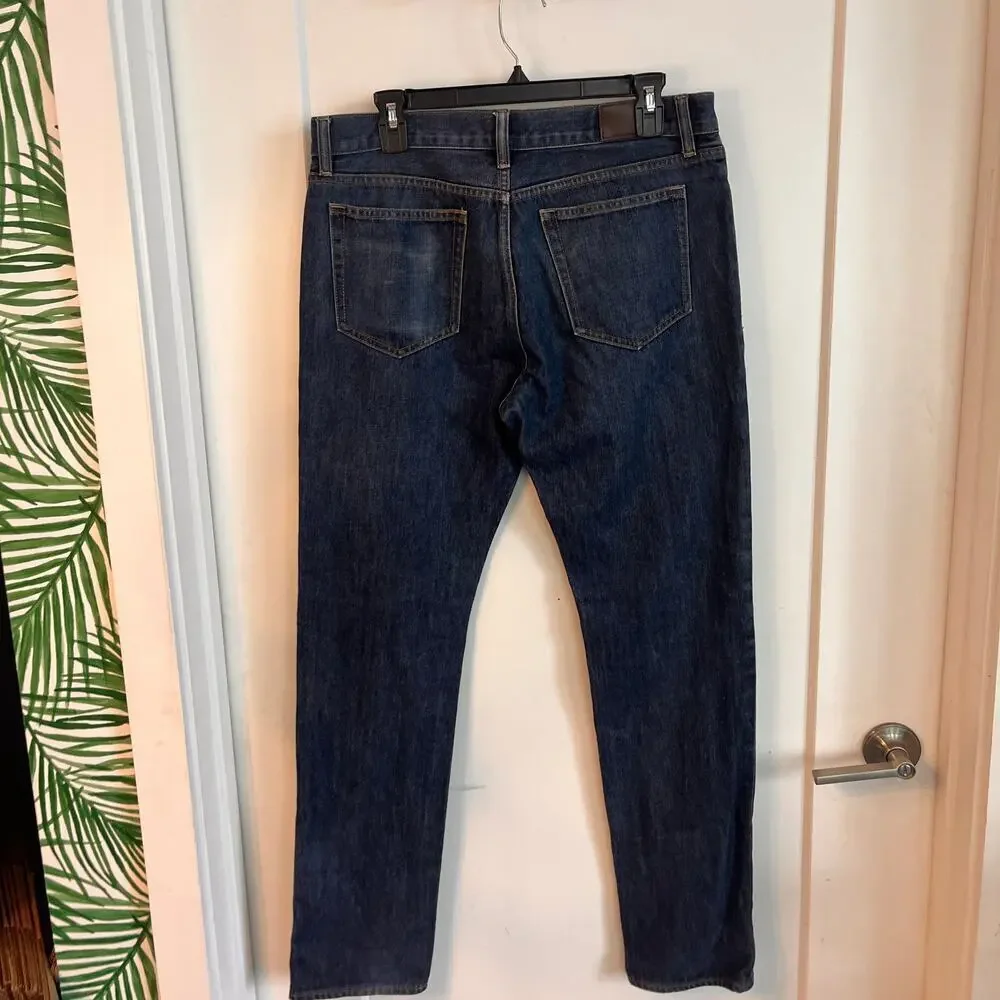 J. Crew Men's Blue Slimmest Fit The Driggs Denim Jeans Size 32X32